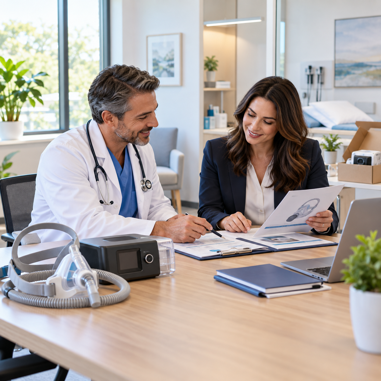 Healthcare providers coordinating patient care