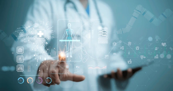 Patient discussing medical equipment care with a healthcare professional